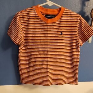 Ralph Lauren Kids Orange Striped T-Shirt Size 4t